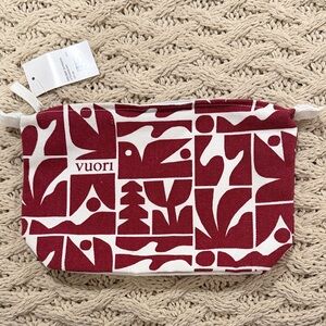 Vuori Red and White Women's pouch